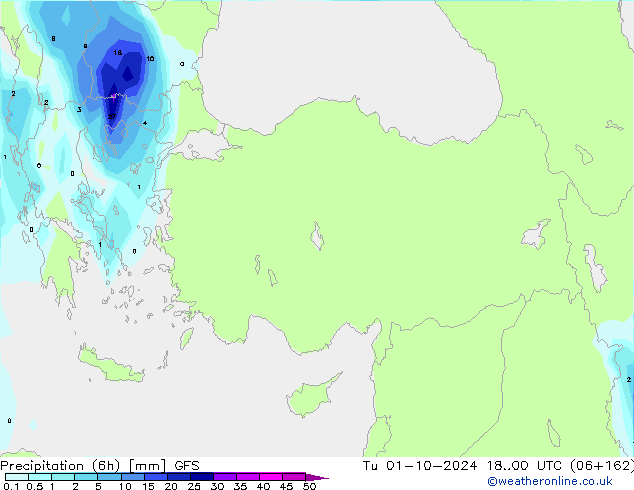 Z500/Rain (+SLP)/Z850 GFS mar 01.10.2024 00 UTC