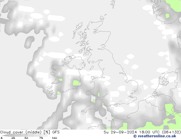 Nubi medie GFS dom 29.09.2024 18 UTC