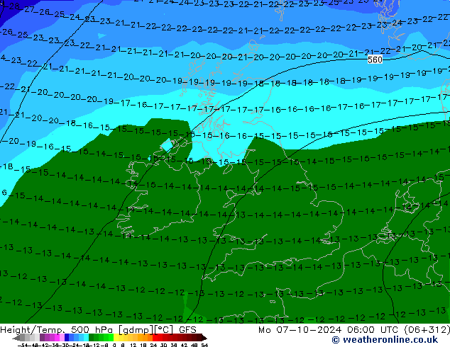 Z500/Rain (+SLP)/Z850 GFS Seg 07.10.2024 06 UTC