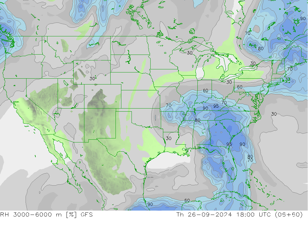 RH 3000-6000 m GFS Čt 26.09.2024 18 UTC