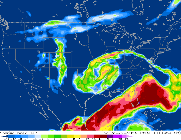 Soaring Index GFS Sáb 28.09.2024 18 UTC