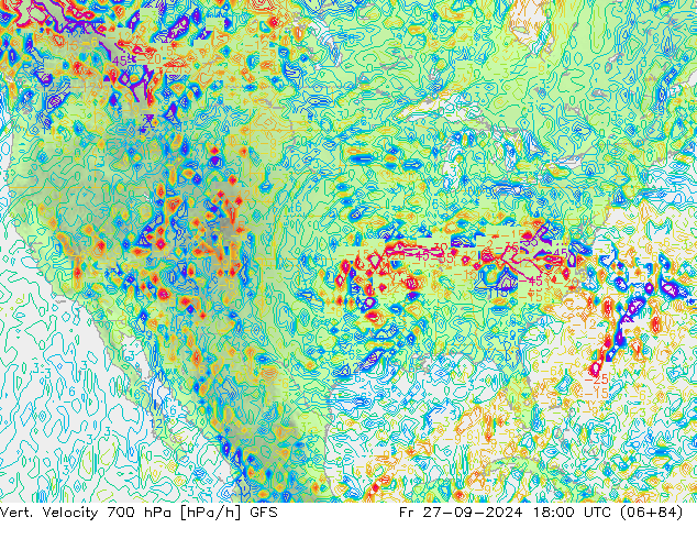 Vert. Velocity 700 hPa GFS Pá 27.09.2024 18 UTC