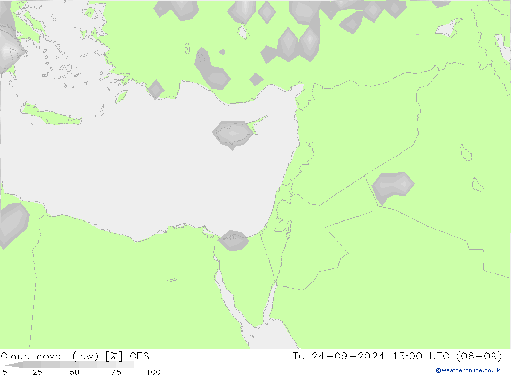 Bulutlar (düşük) GFS Sa 24.09.2024 15 UTC