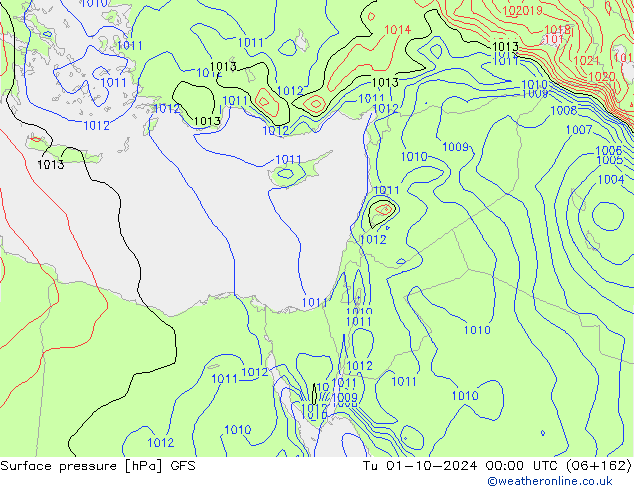 GFS: Tu 01.10.2024 00 UTC