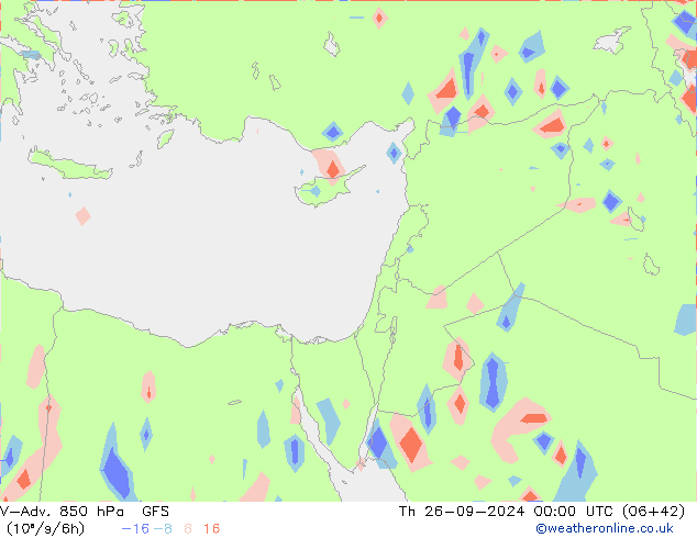 V-Adv. 850 hPa GFS Th 26.09.2024 00 UTC