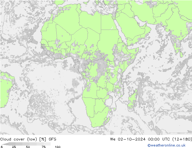 облака (низкий) GFS ср 02.10.2024 00 UTC