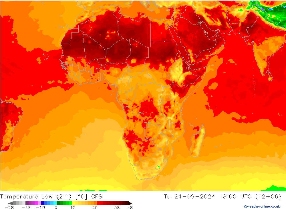 Min.  (2m) GFS  24.09.2024 18 UTC