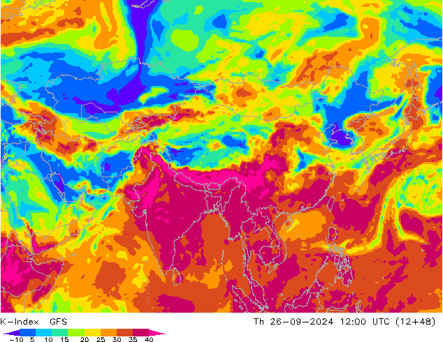 K-Index GFS Th 26.09.2024 12 UTC