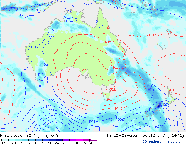 Z500/Regen(+SLP)/Z850 GFS do 26.09.2024 12 UTC