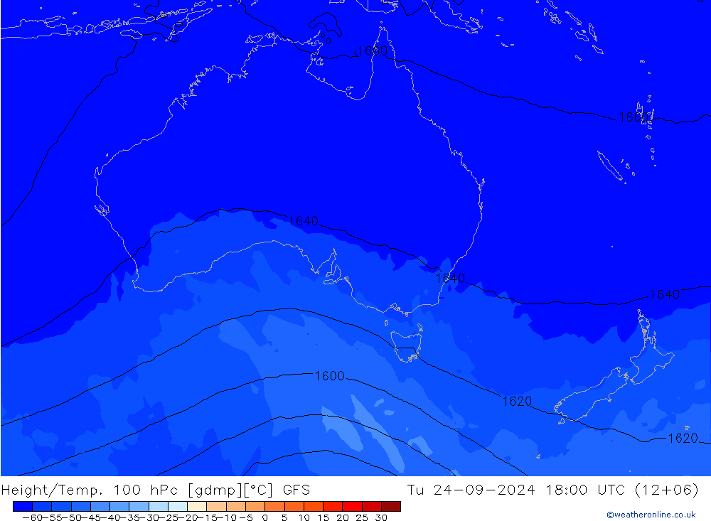 Height/Temp. 100 hPa GFS mar 24.09.2024 18 UTC