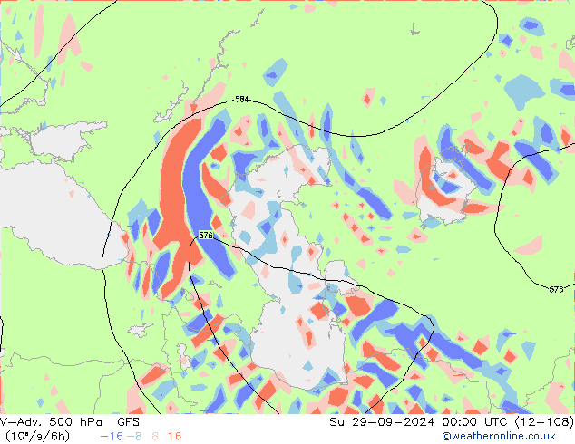 V-Adv. 500 hPa GFS Ne 29.09.2024 00 UTC