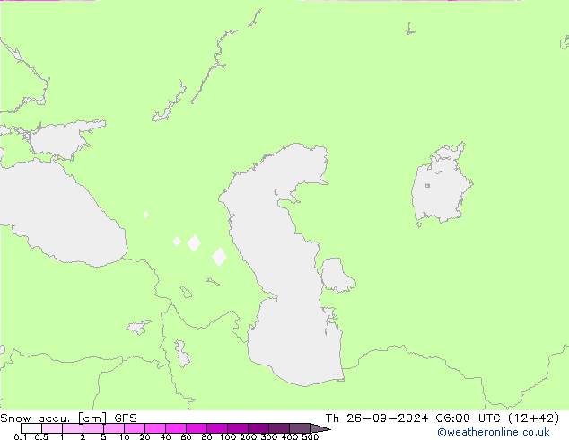 Snow accu. GFS Čt 26.09.2024 06 UTC