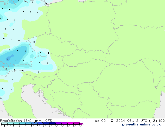 Z500/Rain (+SLP)/Z850 GFS mié 02.10.2024 12 UTC