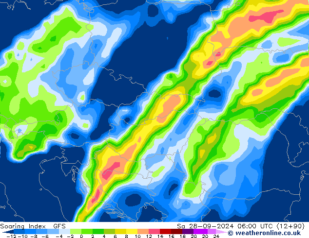 Soaring Index GFS so. 28.09.2024 06 UTC