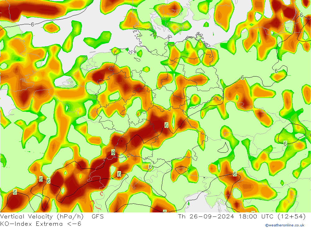 Convection-Index GFS Qui 26.09.2024 18 UTC