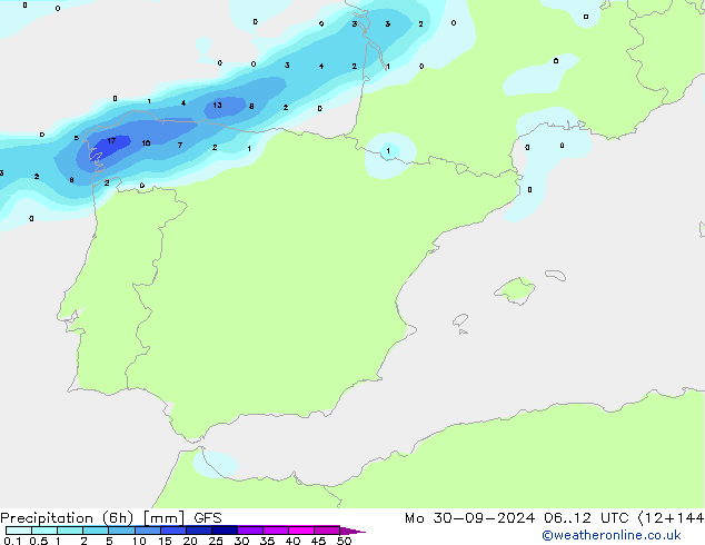 Z500/Yağmur (+YB)/Z850 GFS Pzt 30.09.2024 12 UTC