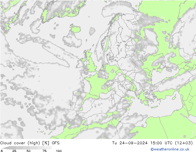 облака (средний) GFS вт 24.09.2024 15 UTC