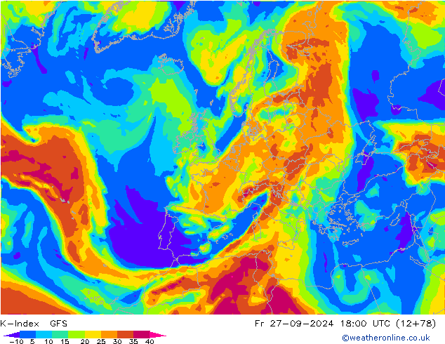 K-Index GFS Sex 27.09.2024 18 UTC