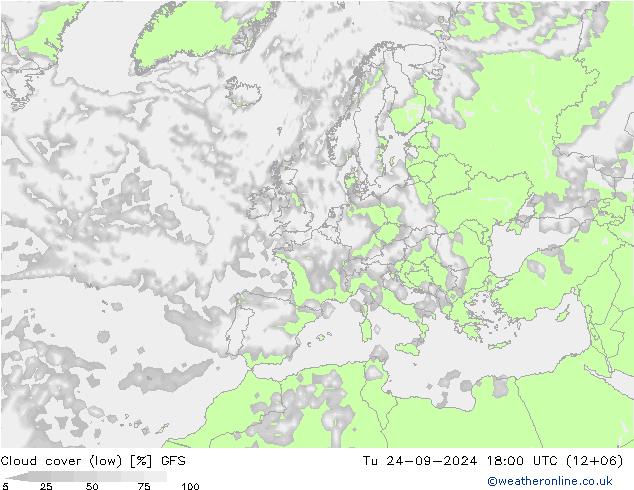 Nubi basse GFS mar 24.09.2024 18 UTC