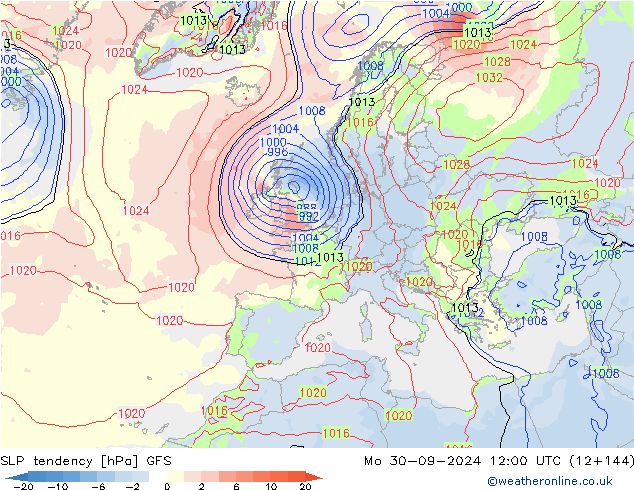 tendencja GFS pon. 30.09.2024 12 UTC