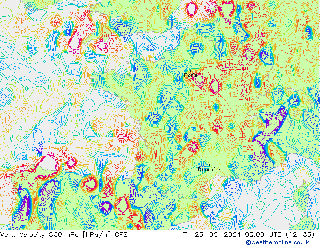 Vert. Velocity 500 hPa GFS Th 26.09.2024 00 UTC