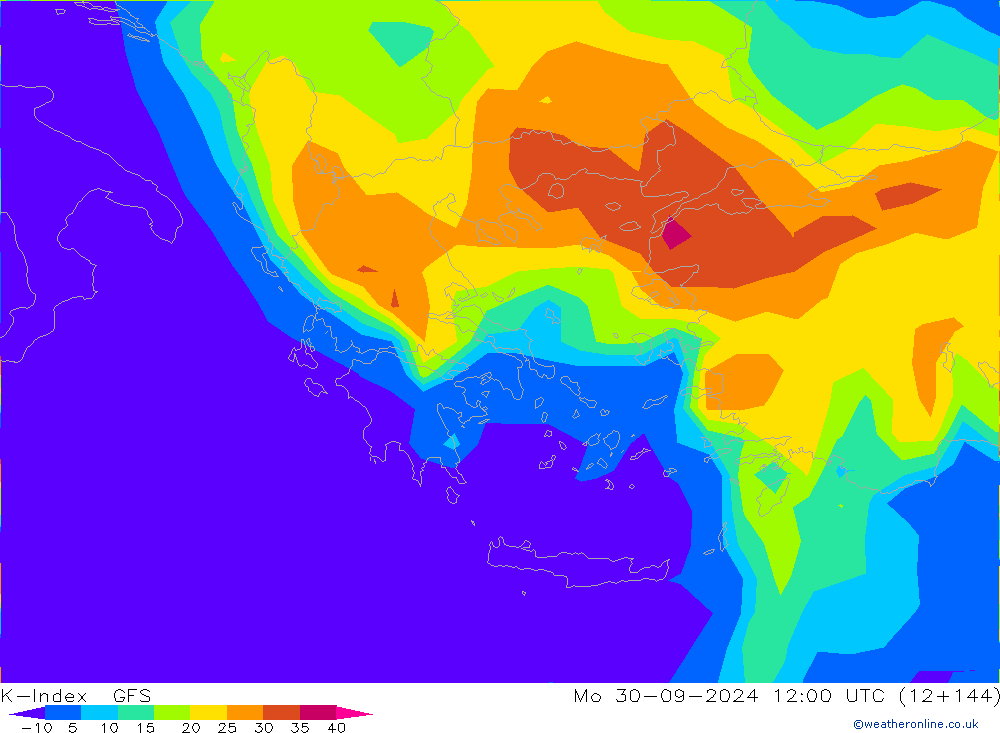 K-Index GFS  30.09.2024 12 UTC