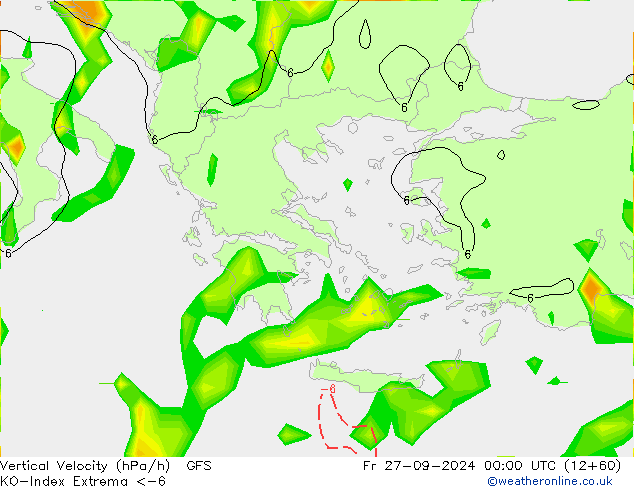 Convection-Index GFS Fr 27.09.2024 00 UTC