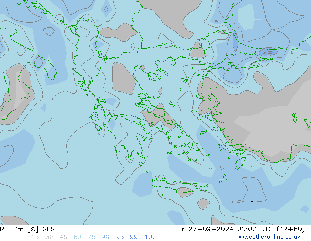 RH 2m GFS Fr 27.09.2024 00 UTC