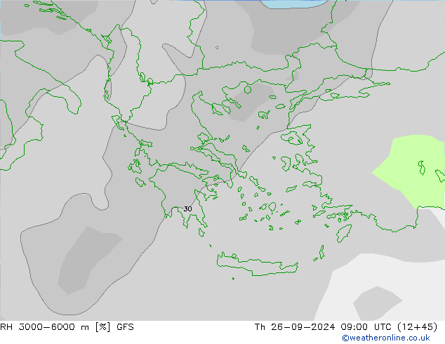 RH 3000-6000 m GFS gio 26.09.2024 09 UTC