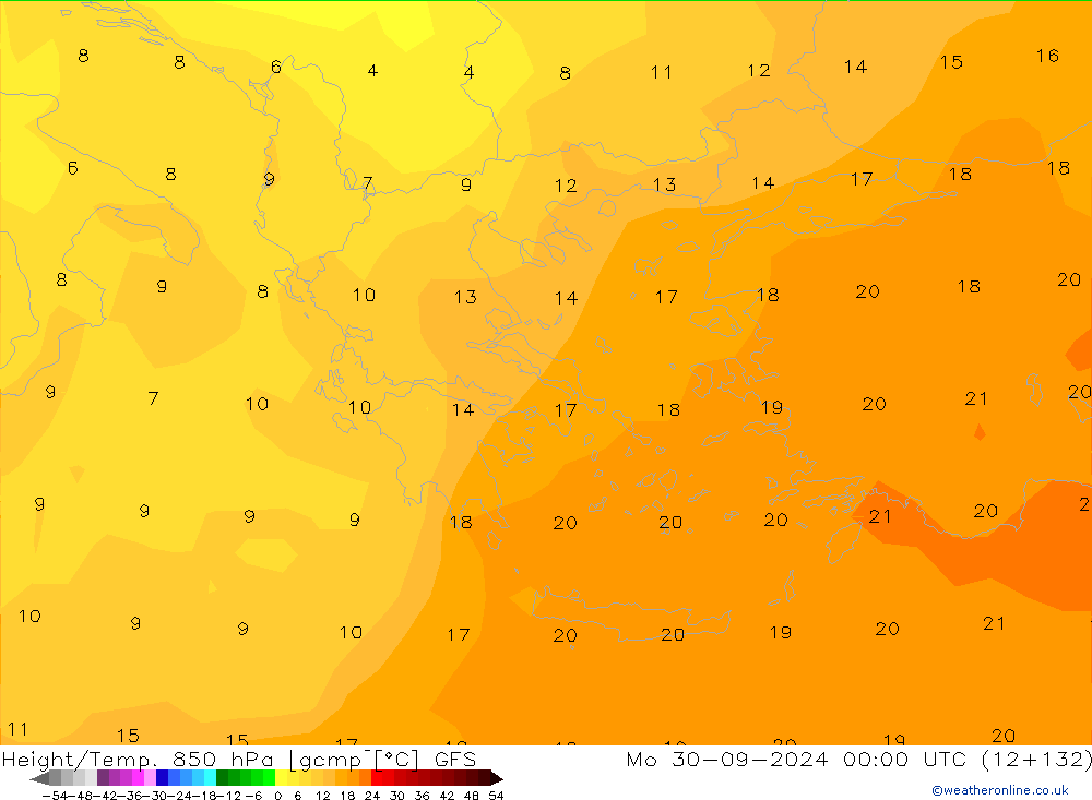 Z500/Rain (+SLP)/Z850 GFS Mo 30.09.2024 00 UTC