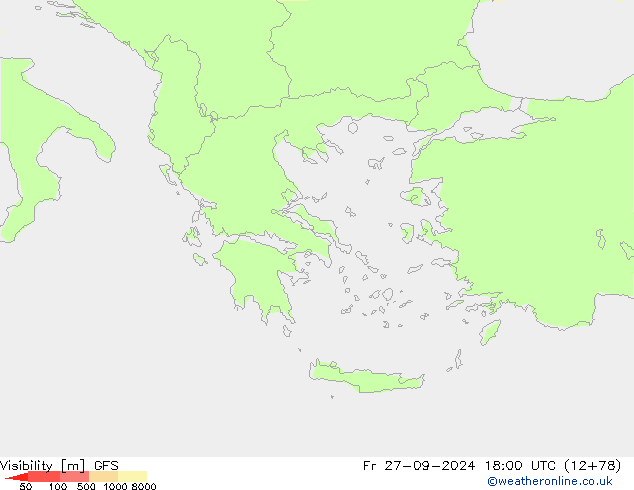 Visibility GFS Fr 27.09.2024 18 UTC