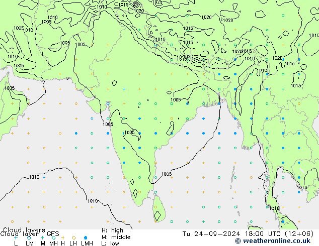 Cloud layer GFS September 2024