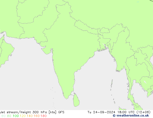 Jet stream/Height 300 hPa GFS Tu 24.09.2024 18 UTC