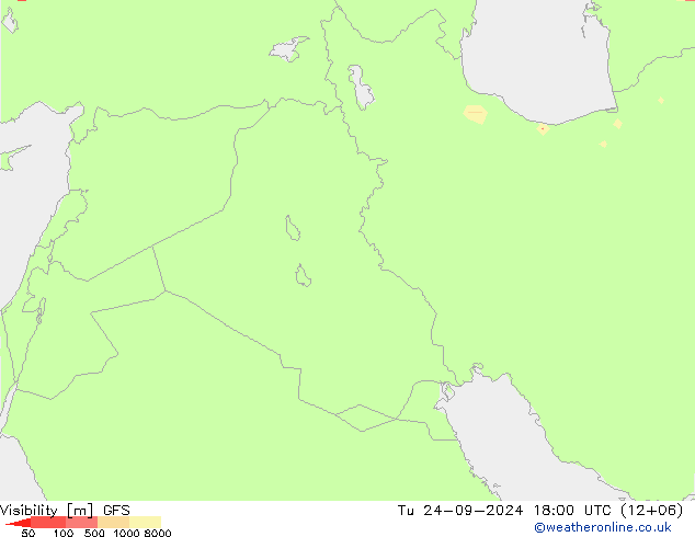 Visibility GFS Tu 24.09.2024 18 UTC