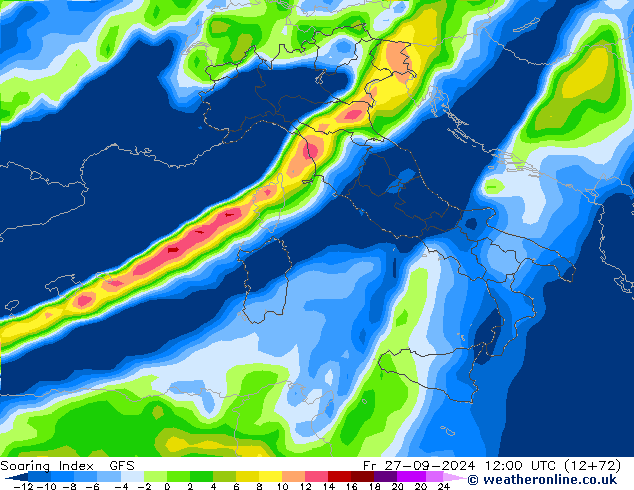 Soaring Index GFS Fr 27.09.2024 12 UTC