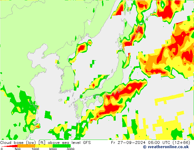 Cloud base (low) GFS  27.09.2024 06 UTC