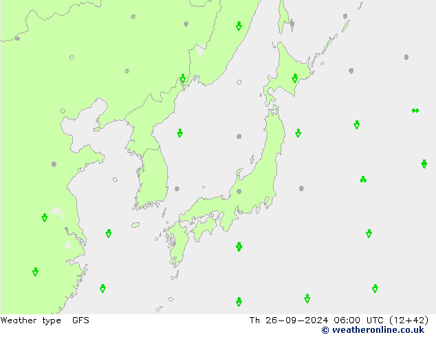 Weather type GFS Čt 26.09.2024 06 UTC