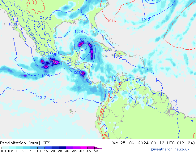 GFS: Mi 25.09.2024 12 UTC