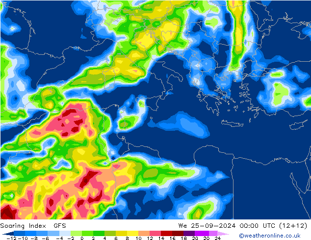 Soaring Index GFS We 25.09.2024 00 UTC