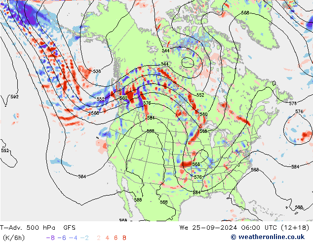 T-Adv. 500 hPa GFS Çar 25.09.2024 06 UTC