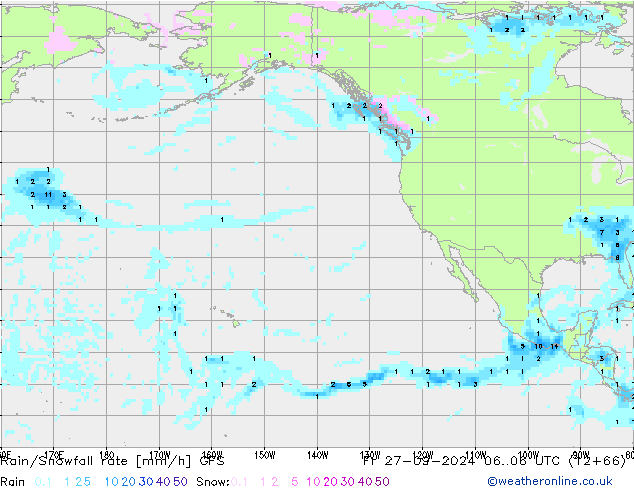 Rain/Snowfall rate GFS septiembre 2024