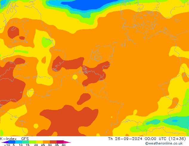 K-Index GFS do 26.09.2024 00 UTC