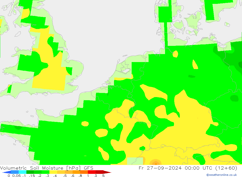 Volumetric Soil Moisture GFS Fr 27.09.2024 00 UTC