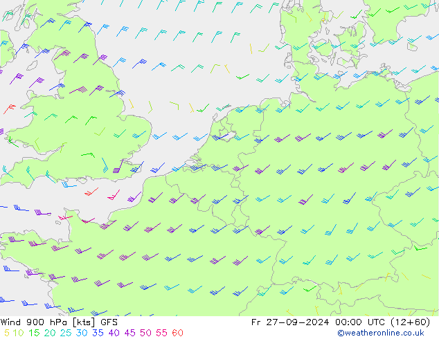 Rüzgar 900 hPa GFS Eylül 2024