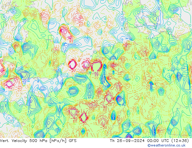 Vert. Velocity 500 hPa GFS Th 26.09.2024 00 UTC