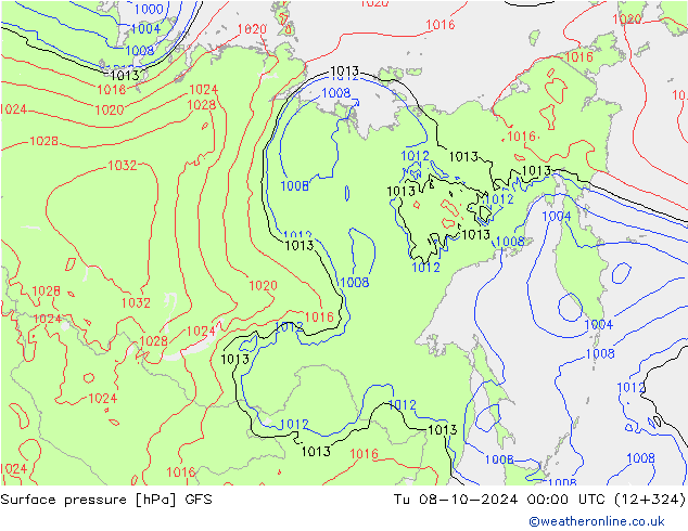 GFS: Ter 08.10.2024 00 UTC