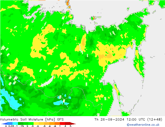 Volumetric Soil Moisture GFS Th 26.09.2024 12 UTC