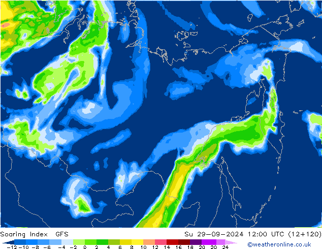 Yükselme İndeksi GFS Paz 29.09.2024 12 UTC