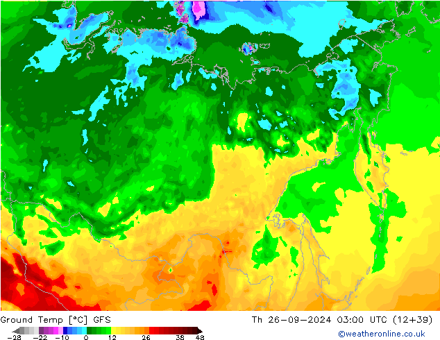 Bodentemperatur GFS Do 26.09.2024 03 UTC