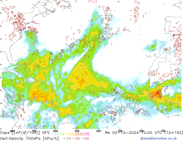 Cape GFS St 02.10.2024 12 UTC